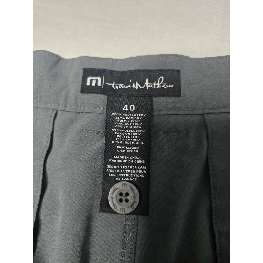 TravisMathew Beck Mens Gray Performance Golf Chino Shorts Size 40 Stretch - Picture 4 of 8